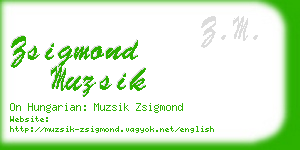 zsigmond muzsik business card